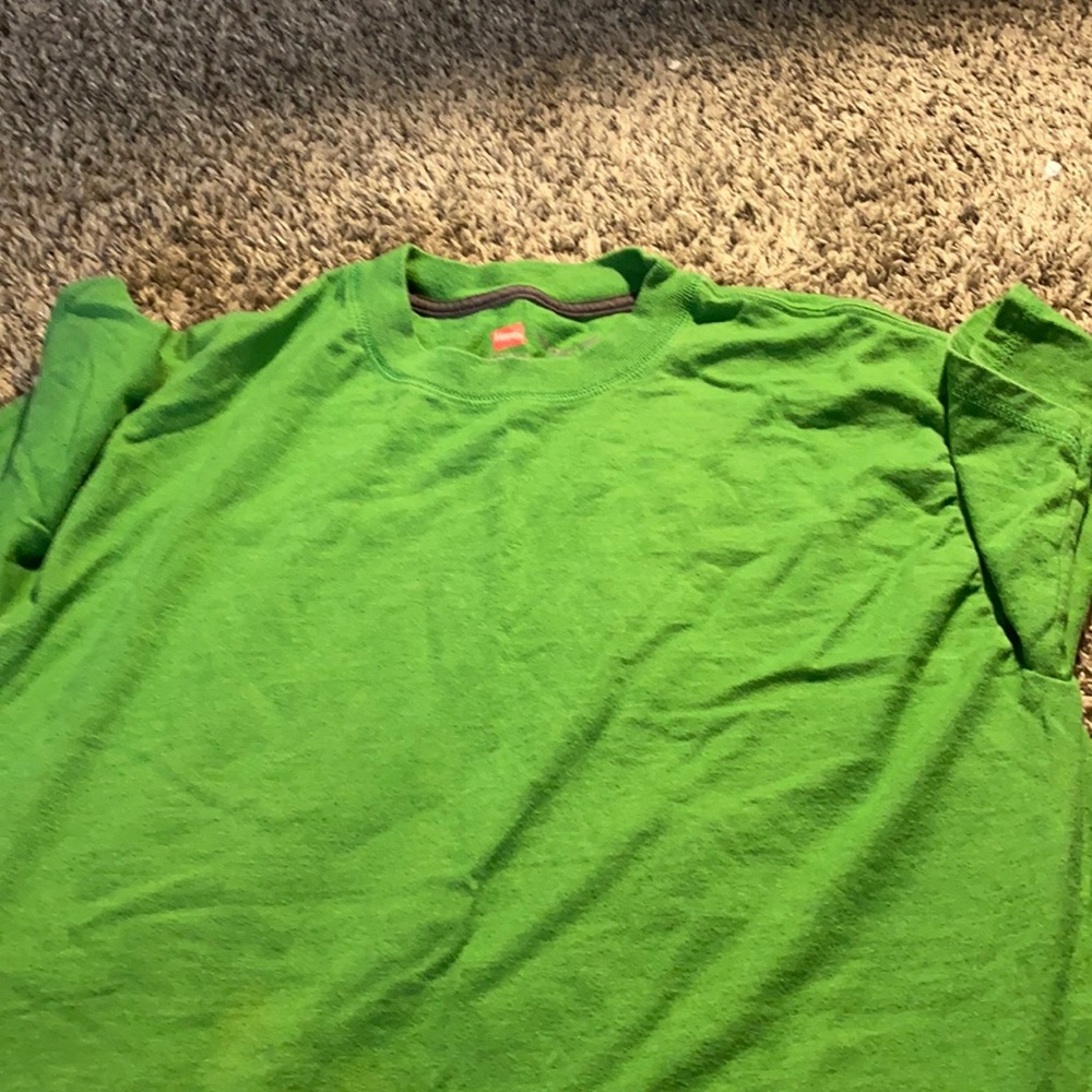 plain green shirt